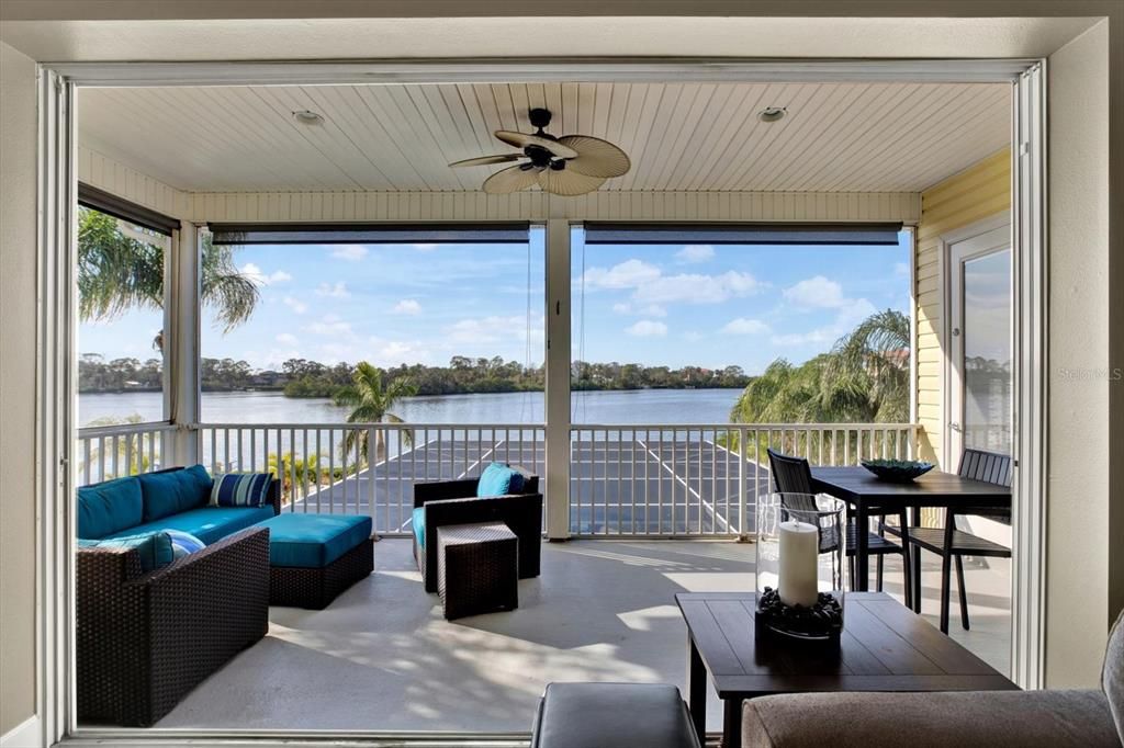 Upstairs balcony/porch from living area to enjoy the out doors, in doors!