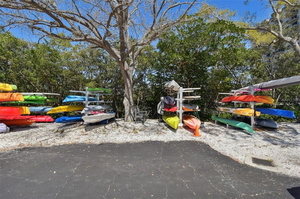 On site Kayak storage and Launch