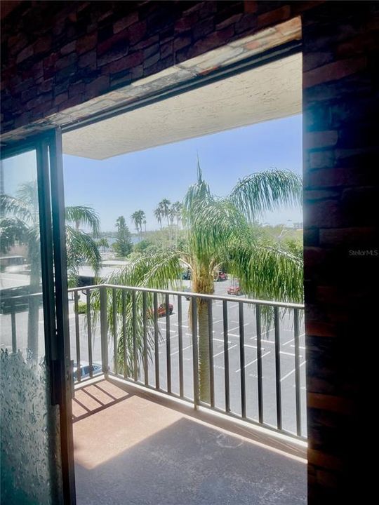 Private balcony off living room