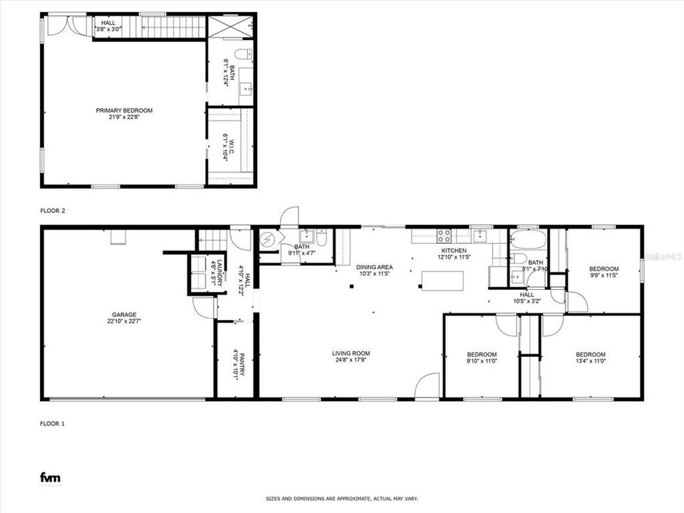 floorplan of both floors