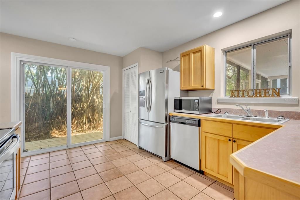 Beautiful greenery views while cooking up meals!