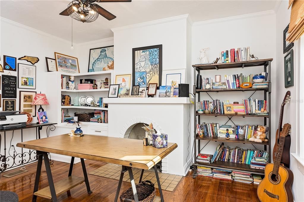 Bedroom 2, currently used and staged as an office