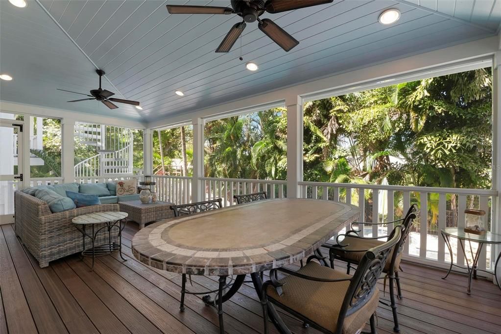 Main level screened porch