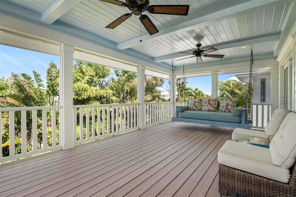 Screened porch third level with access to rooftop deck!