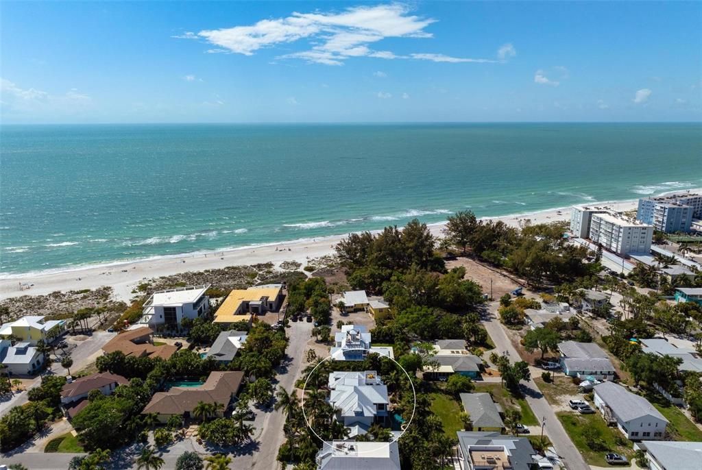 Aerial views west to gulf of Mexico