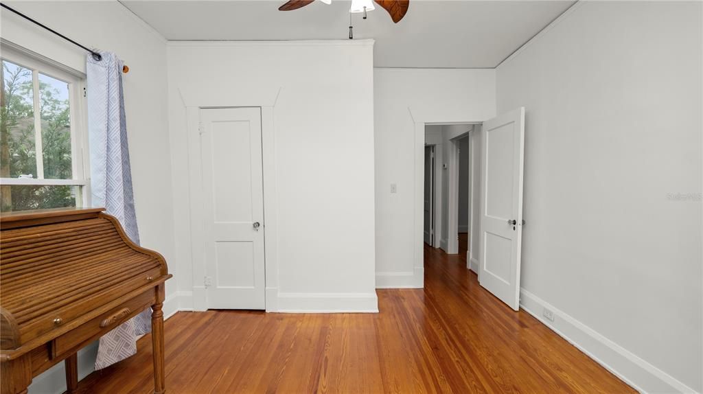 View of bedroom 1 from south window