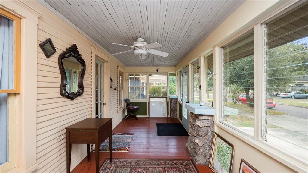 Front porch from East side of house