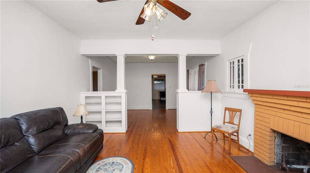 View of living room from front door