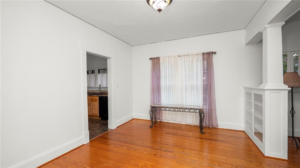 View of dining room from East wall