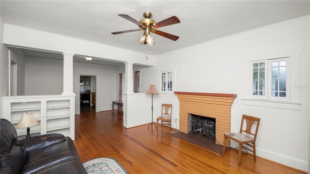 View of living room from front door