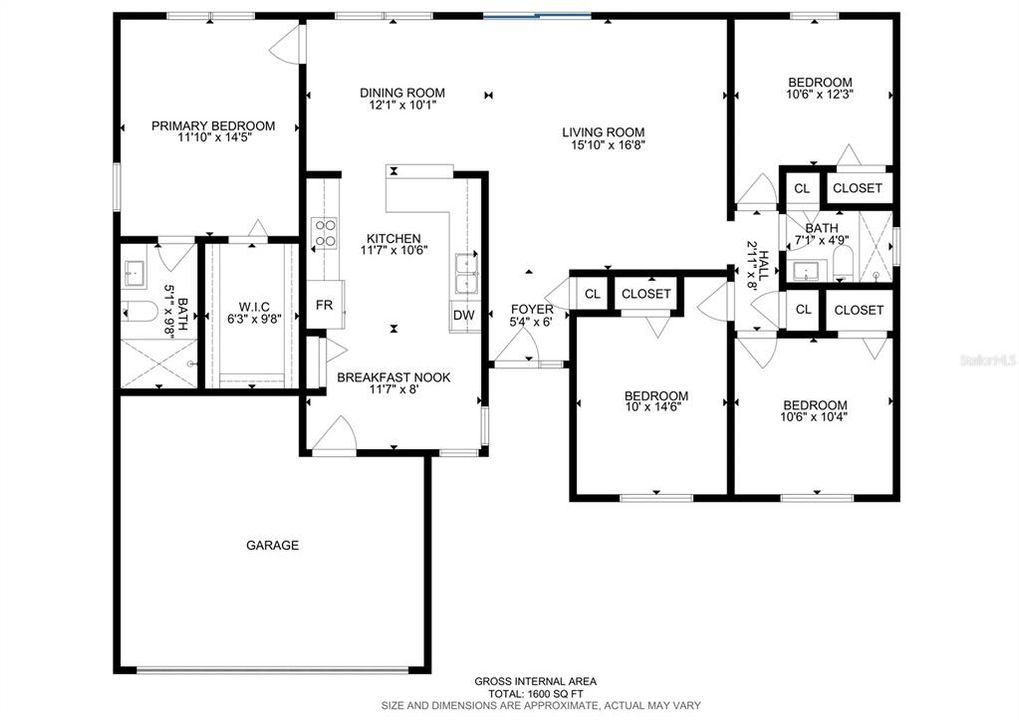 На продажу: $429,900 (4 спален, 2 ванн, 1600 Квадратных фут)