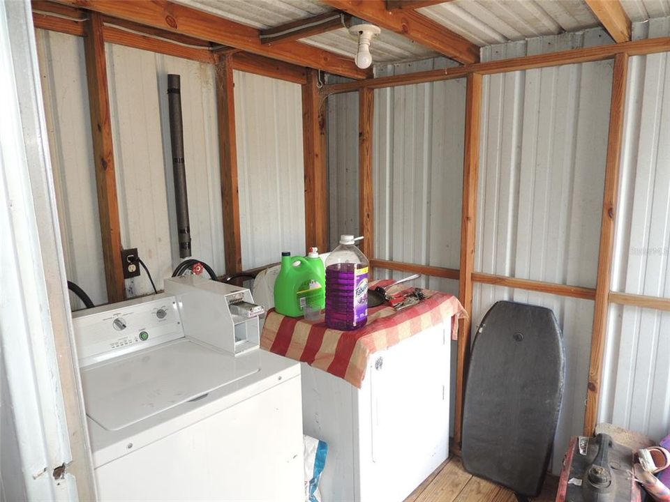 Outside Covered Laundry Area