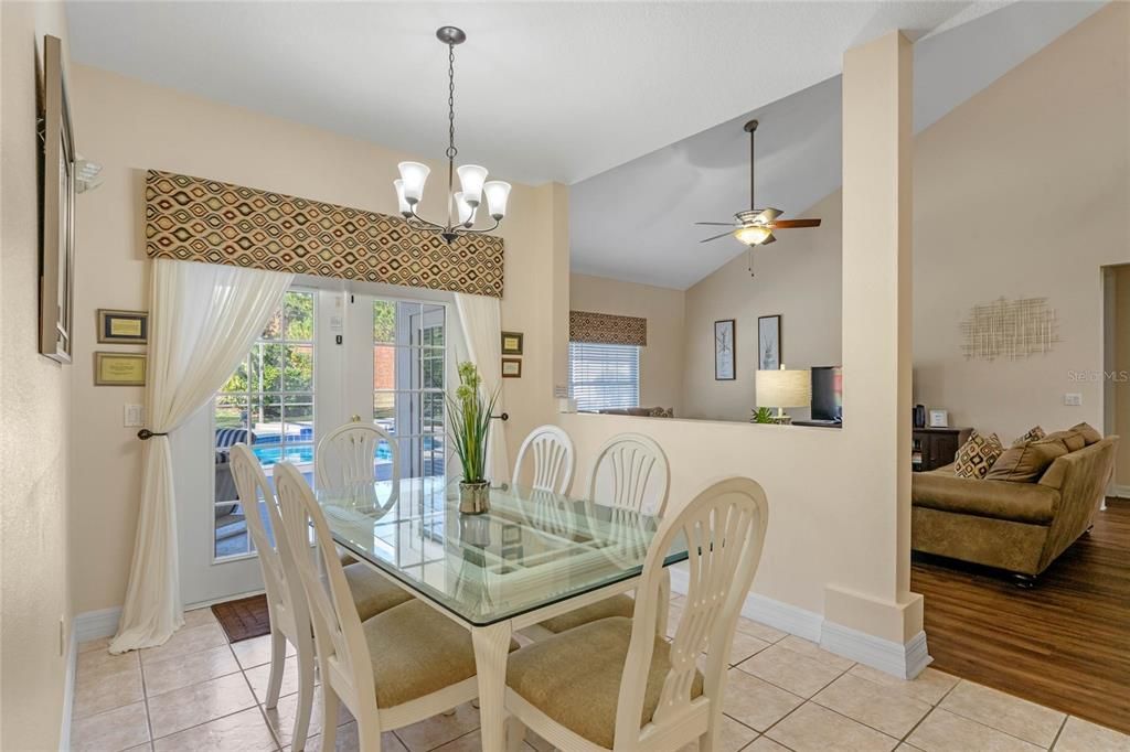 Eat-in kitchen with views of your new pool