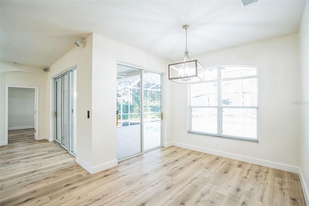 Breakfast Nook located off Kitchen