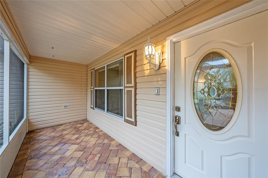 Front Patio with stone pavers