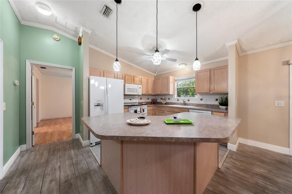 Kitchen island seating room and storage