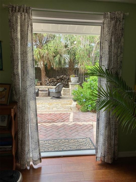 FRENCH DOORS TO BUTTERFLY GARDEN