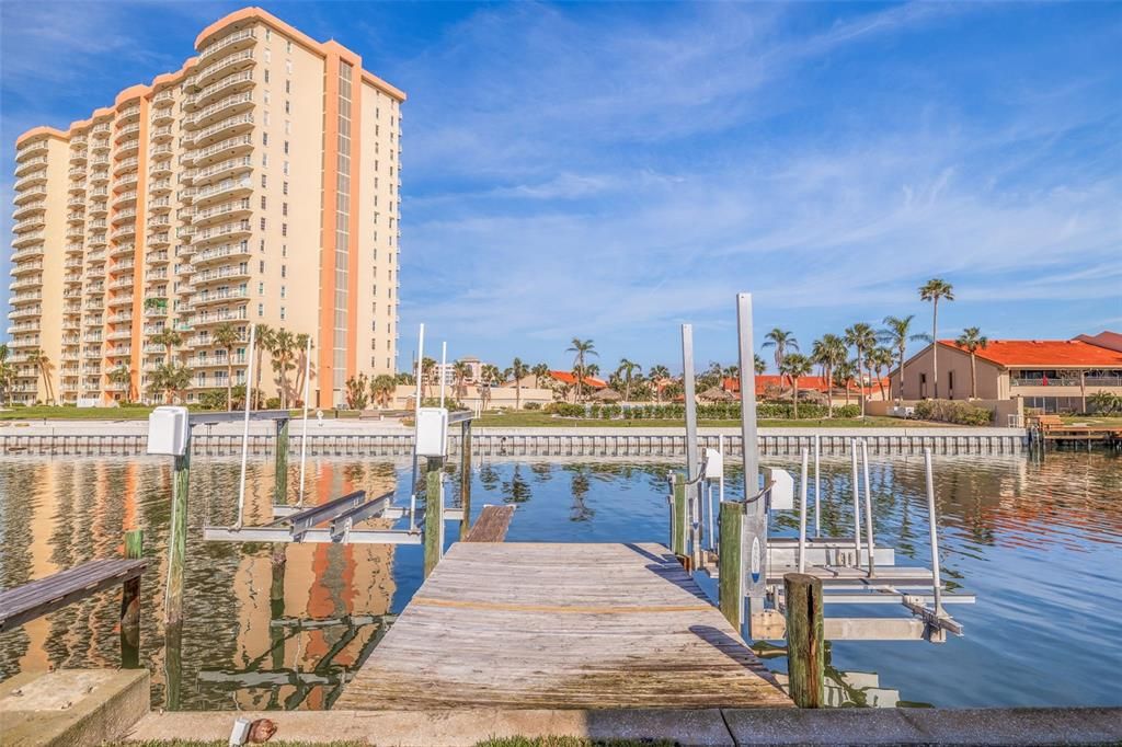 12,000 lbs.  boat lift and 2 jet ski lifts