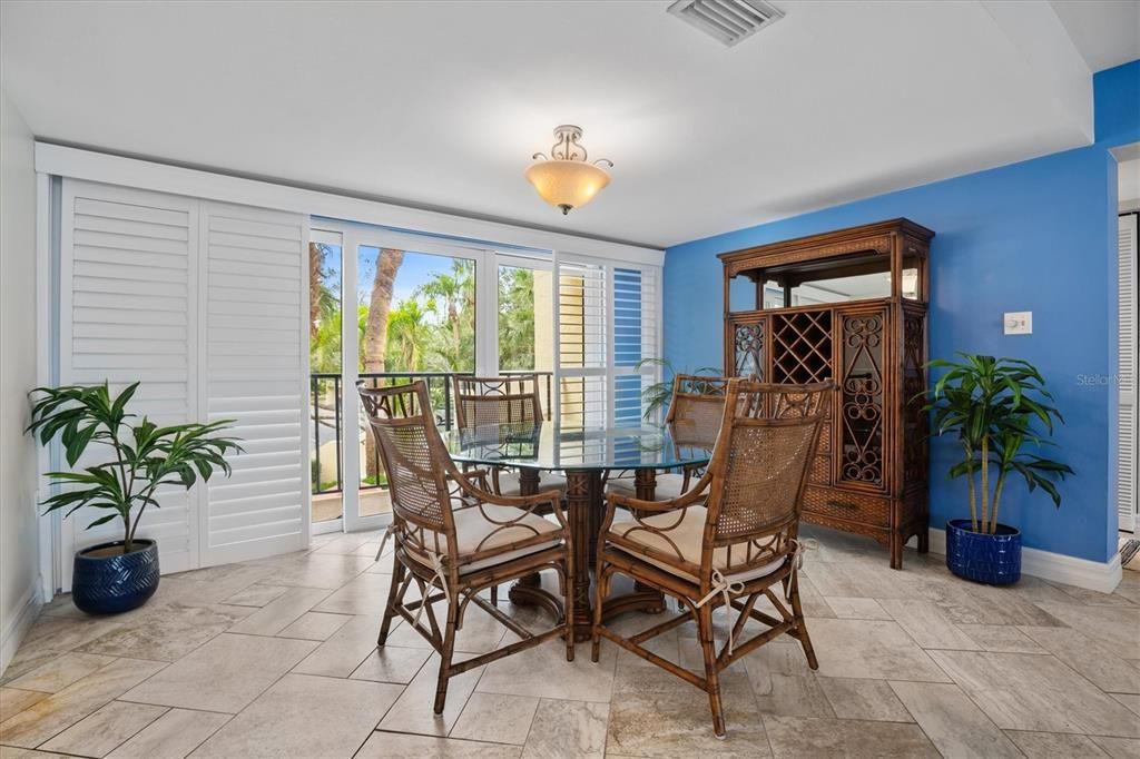 Dining room with patio access