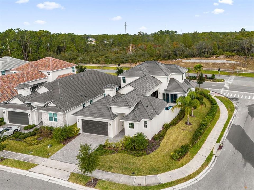 Aerial view of the property