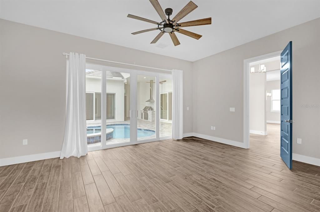 Master Suite - view of the outdoor pool