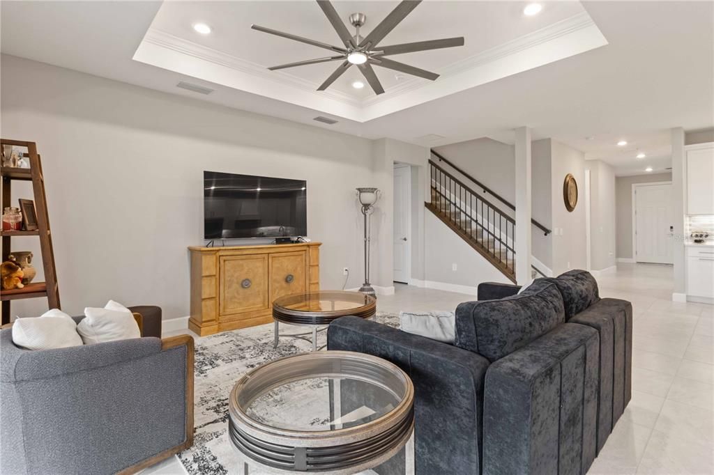 Tray ceilings throughout the home