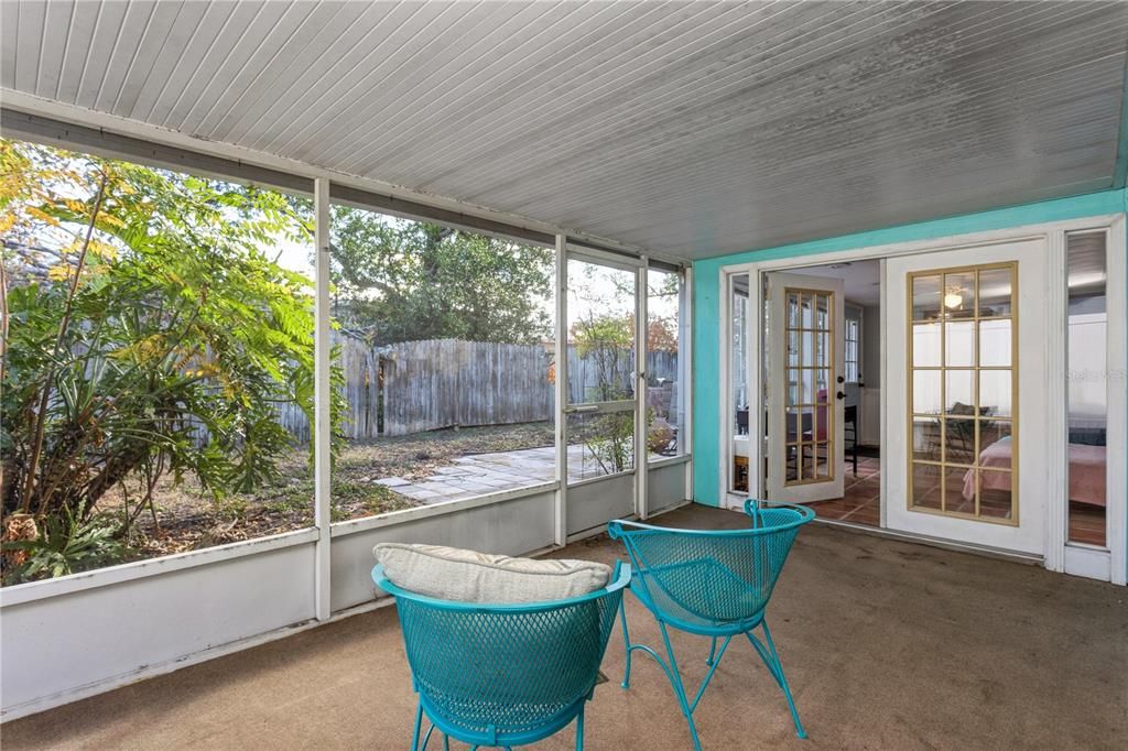 Screened in back patio