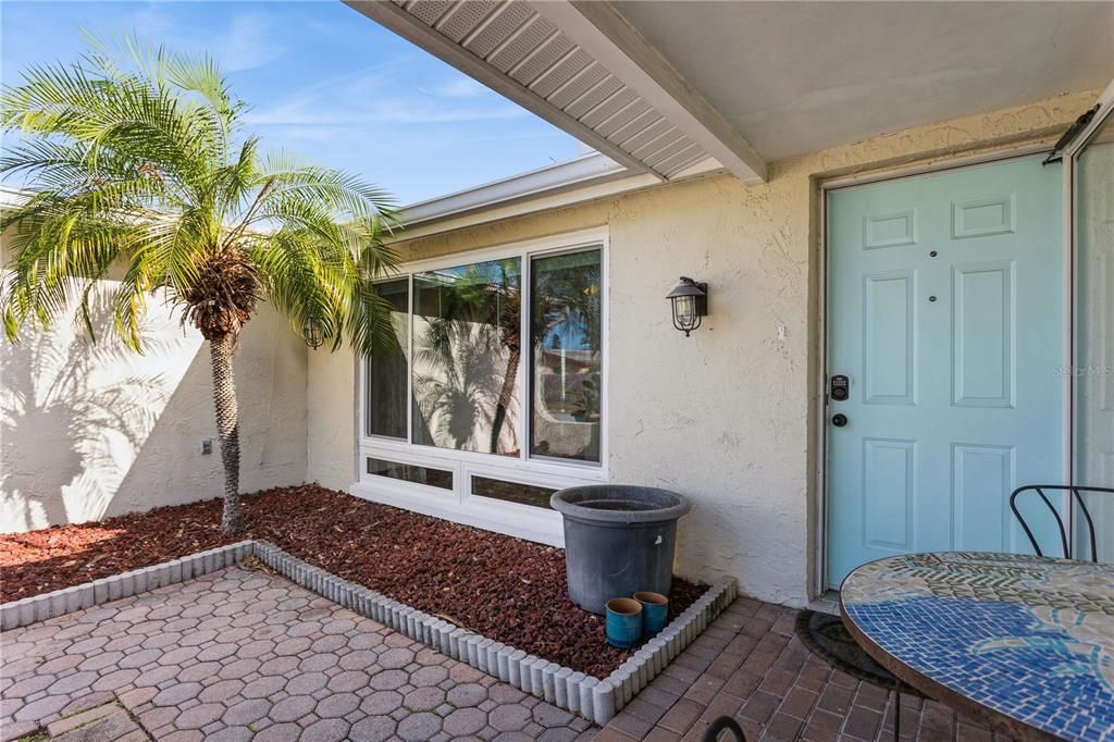 Front courtyard like patio