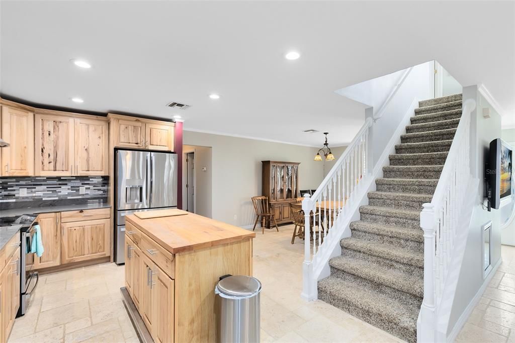 Kitchen and stairs