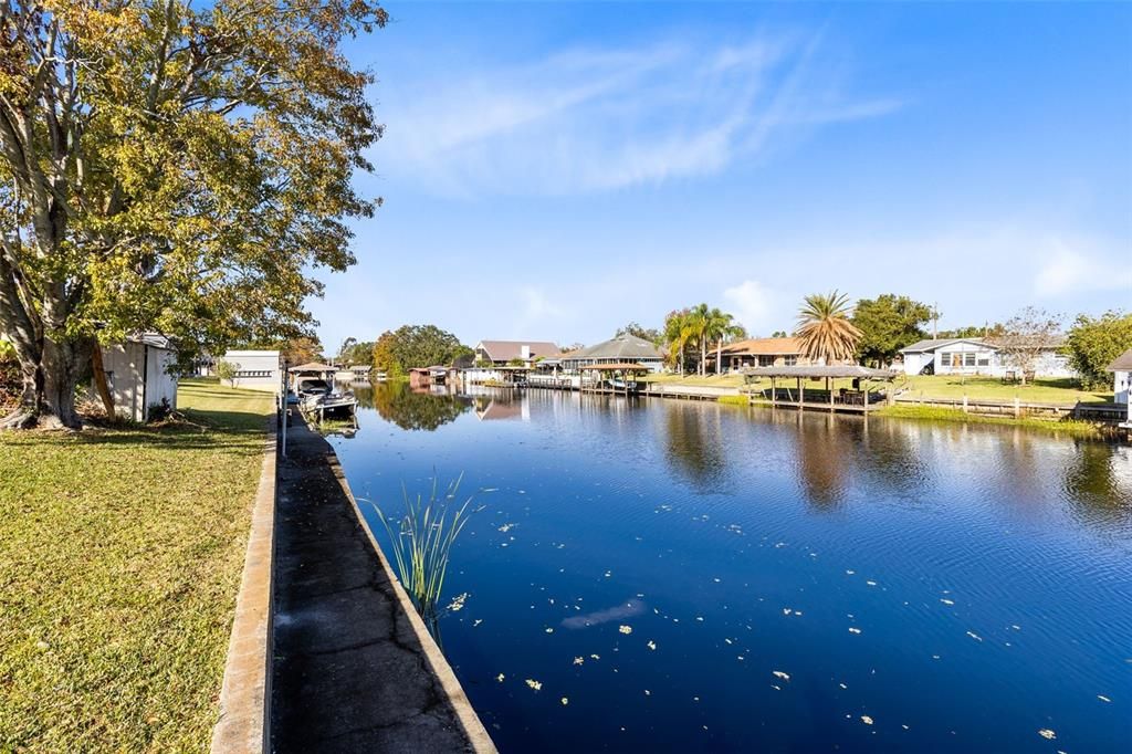 Canal View in backyard