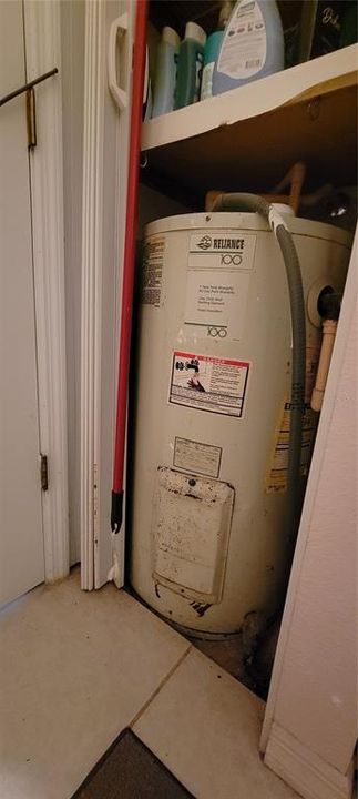 Water heater in bathroom