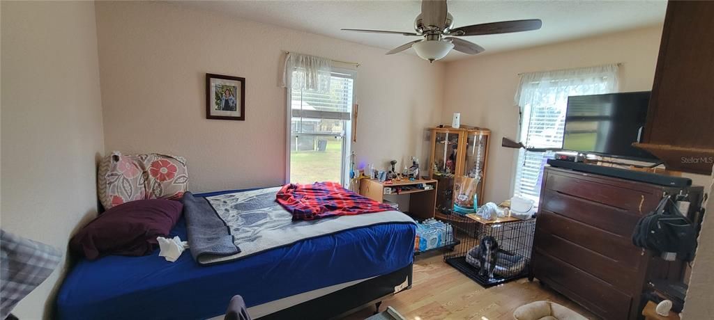 Primary bedroom attached to bathroom