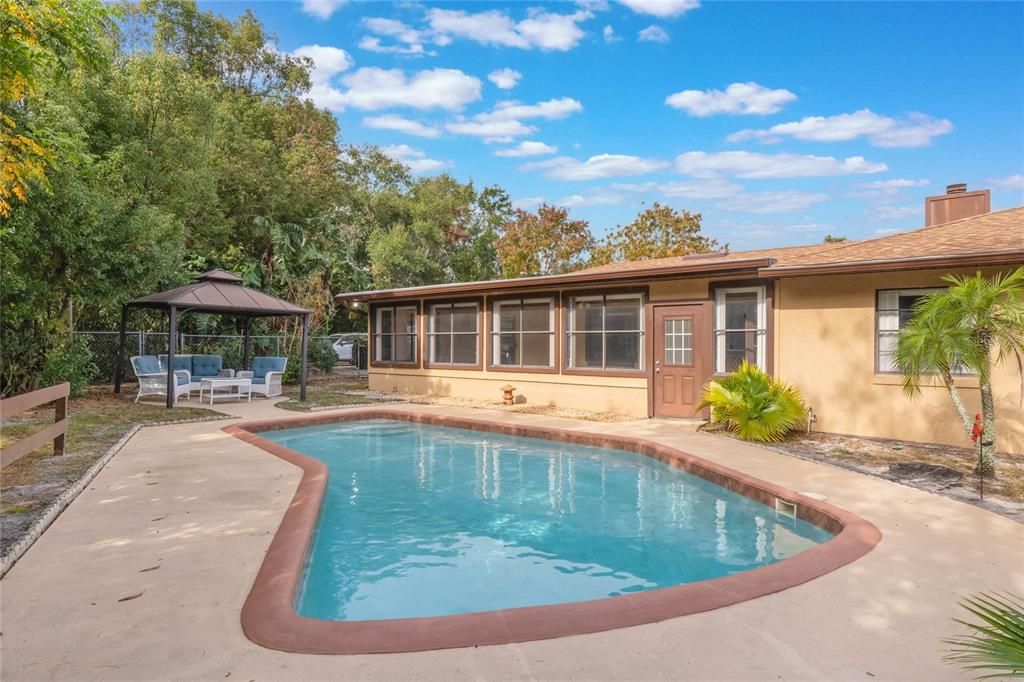 Resurfaced Pool and Gazebo