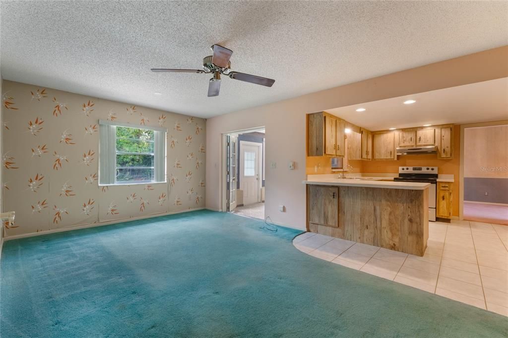 Family Room and Kitchen