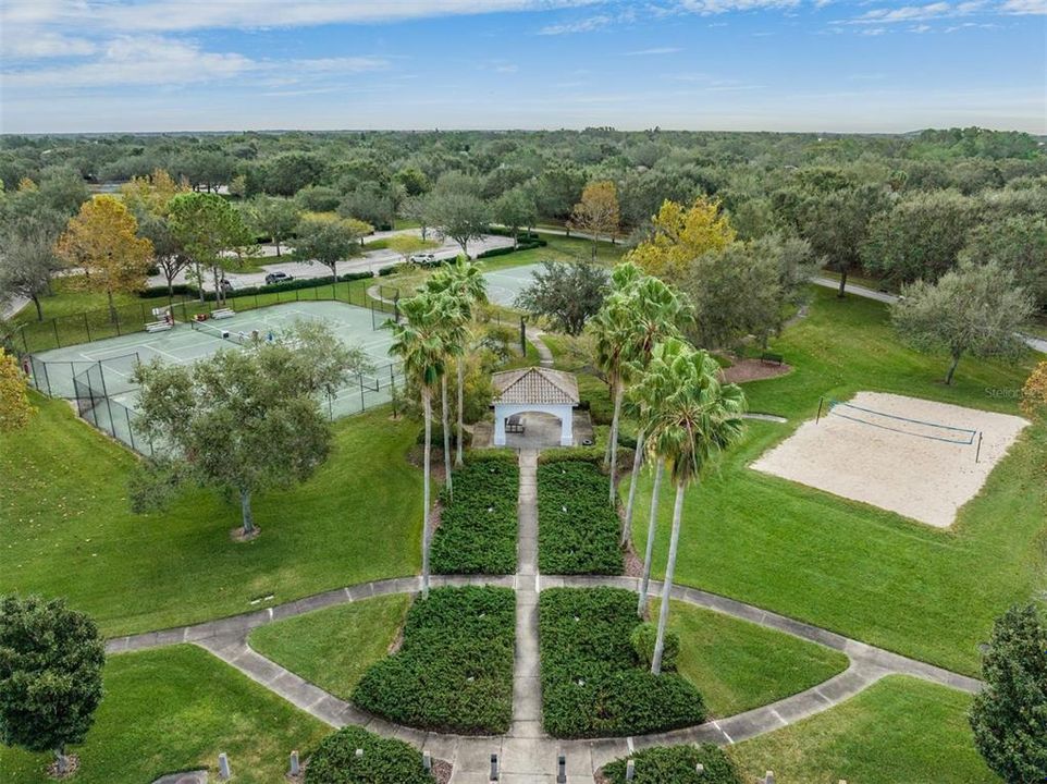 Vollyball and tennis courts