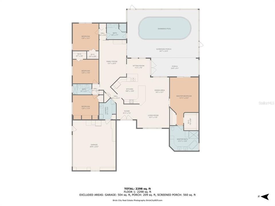 待售: $745,000 (4 贝兹, 3 浴室, 2298 平方英尺)