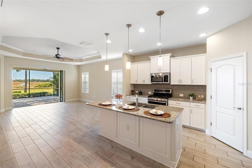 Open Kitchen and living room area