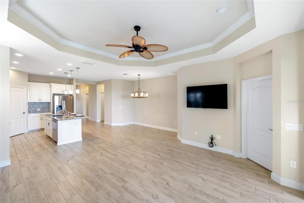 Living room looking towards dining area