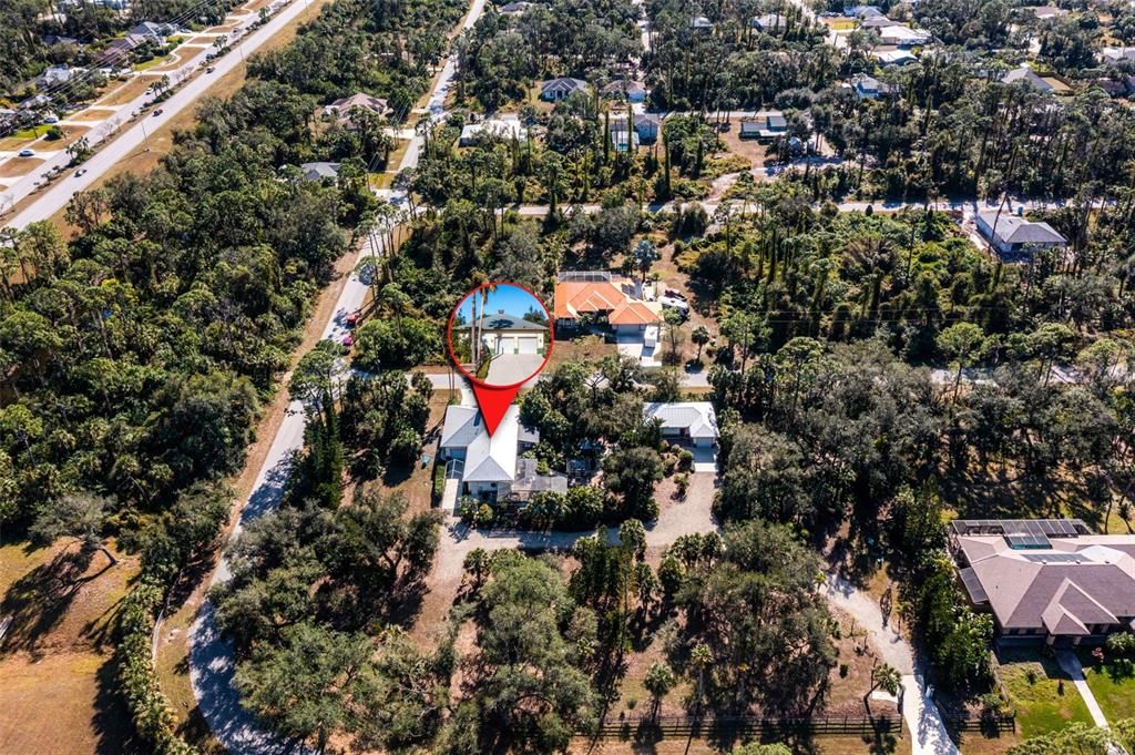 Note the MAIN Home and ADDITIONAL  Buildings on this acreage site