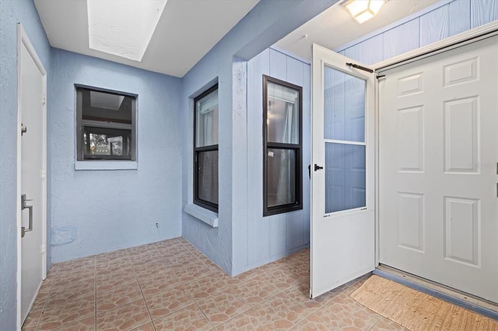 Enclosed Front Porch with Skylight