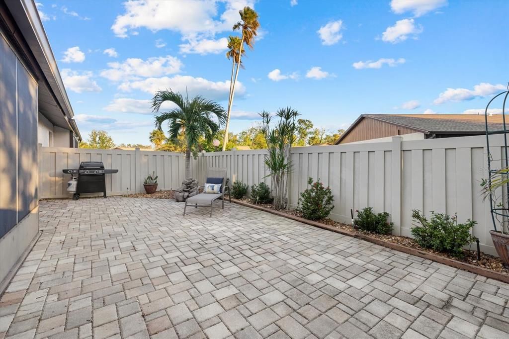 Private Patio with Fence