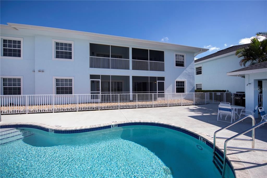 inviting heated pool