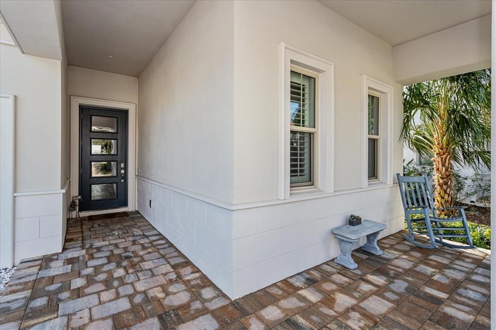 Covered Brick Paver Porch