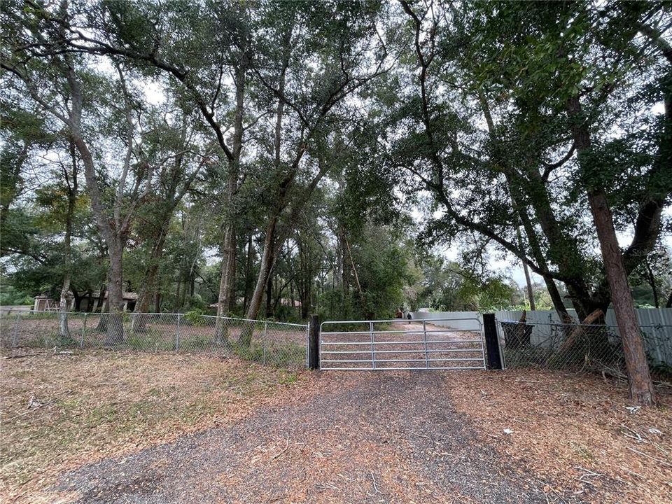 Private front gate entry.