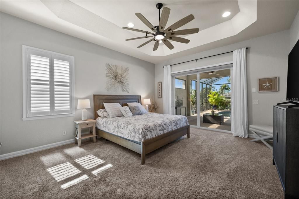 Master Bedroom with Tray Ceiling