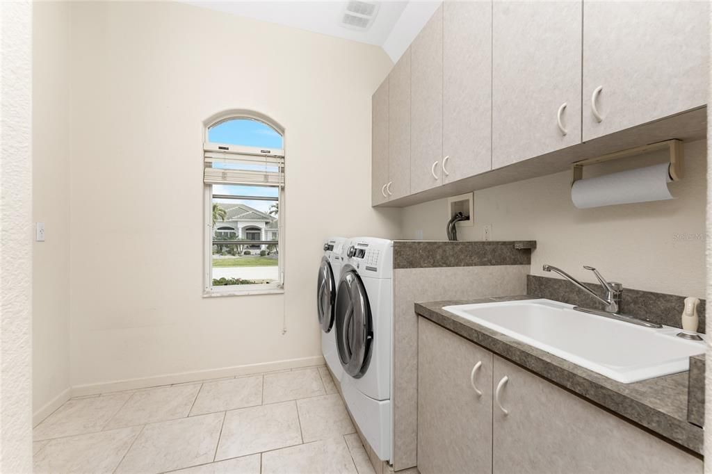 Laundry Room note extra space for secondary refrigerator or Freezer.