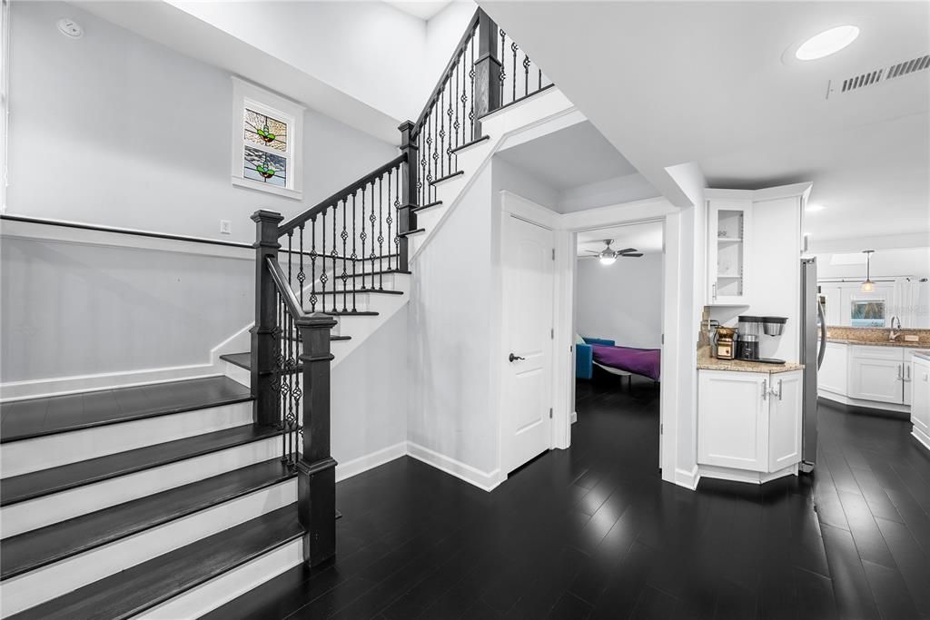 Staircase with Iron Spindles