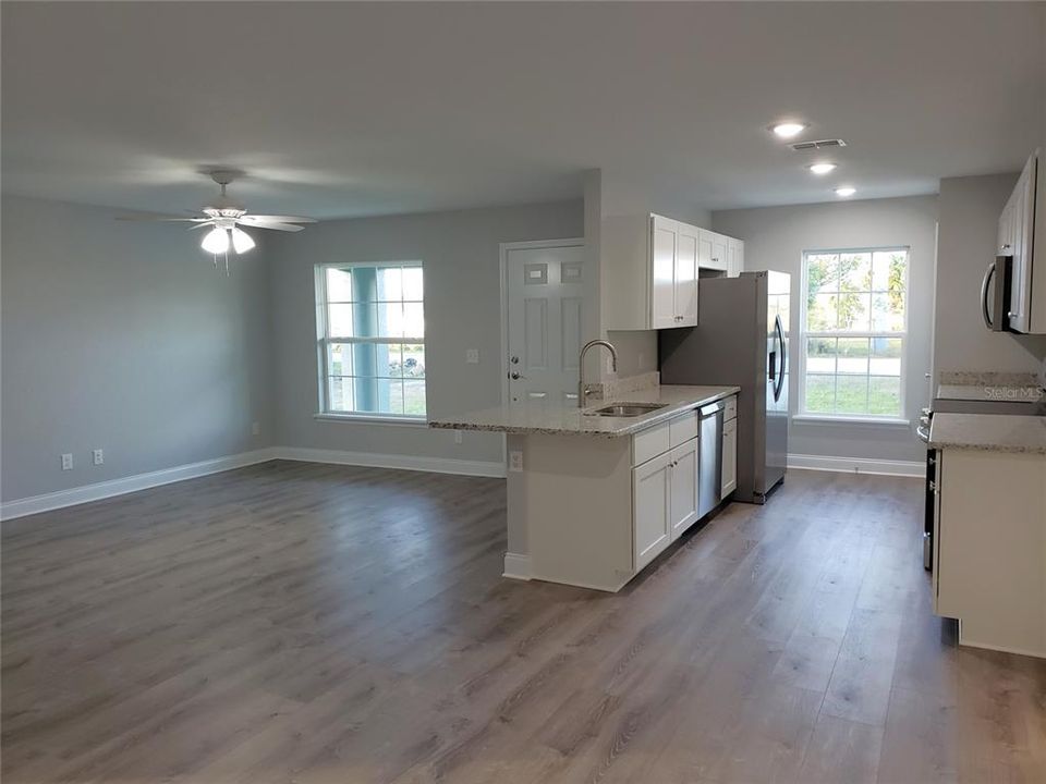 Open floor plan - dining view