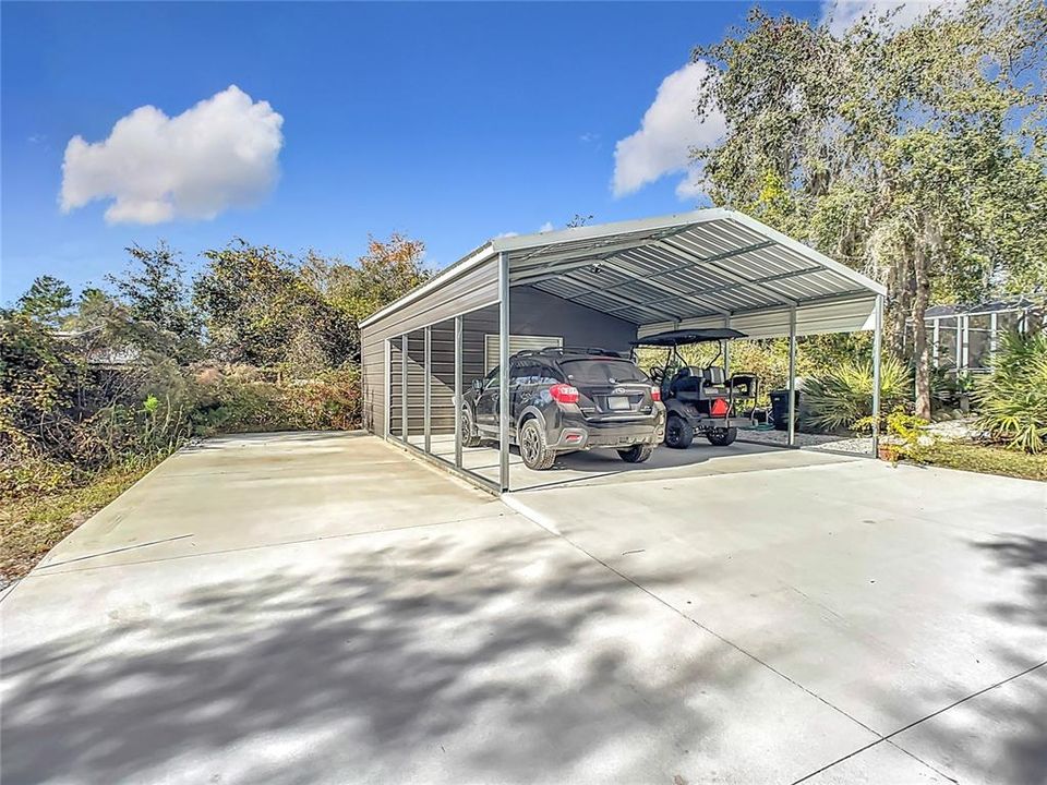 carport with workshop/storage