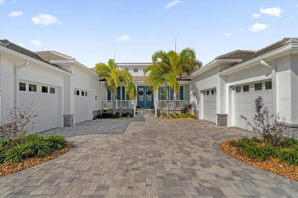 Front of house with garage view